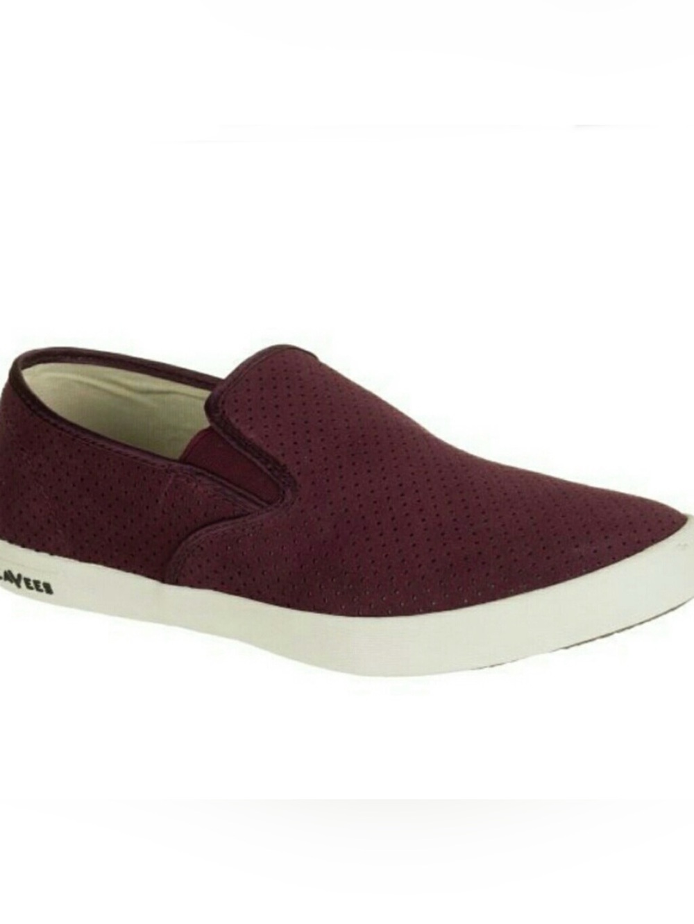 VGUC- SeaVees ‘Baja’ Slip-on Perforated Suede Sneaker in Fig